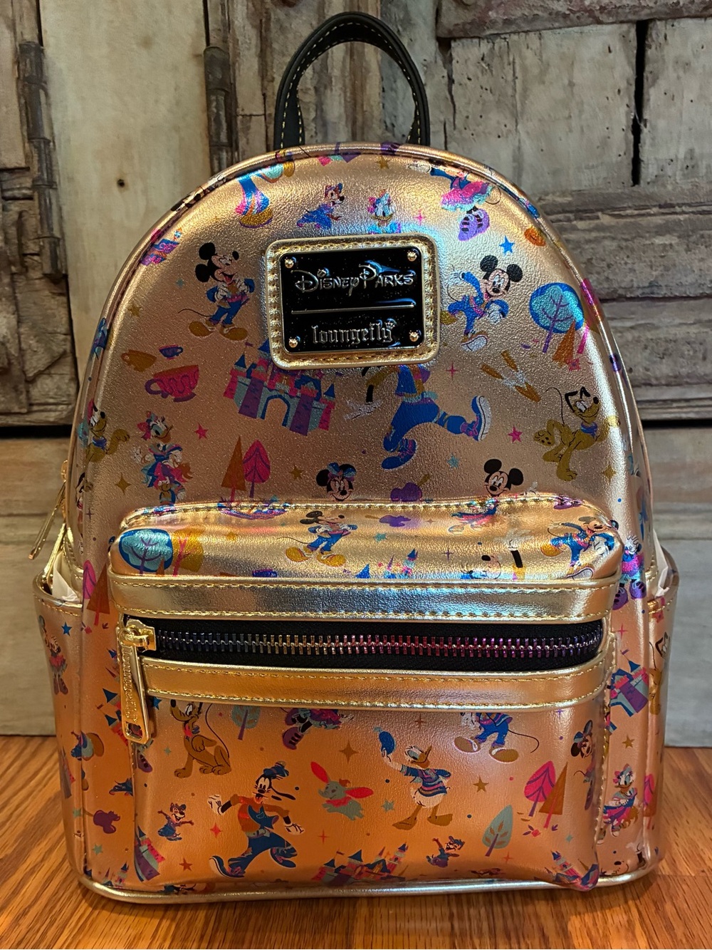 Disneyland 70th Anniversary Mickey Mouse and Friends Loungefly Backpack NWT